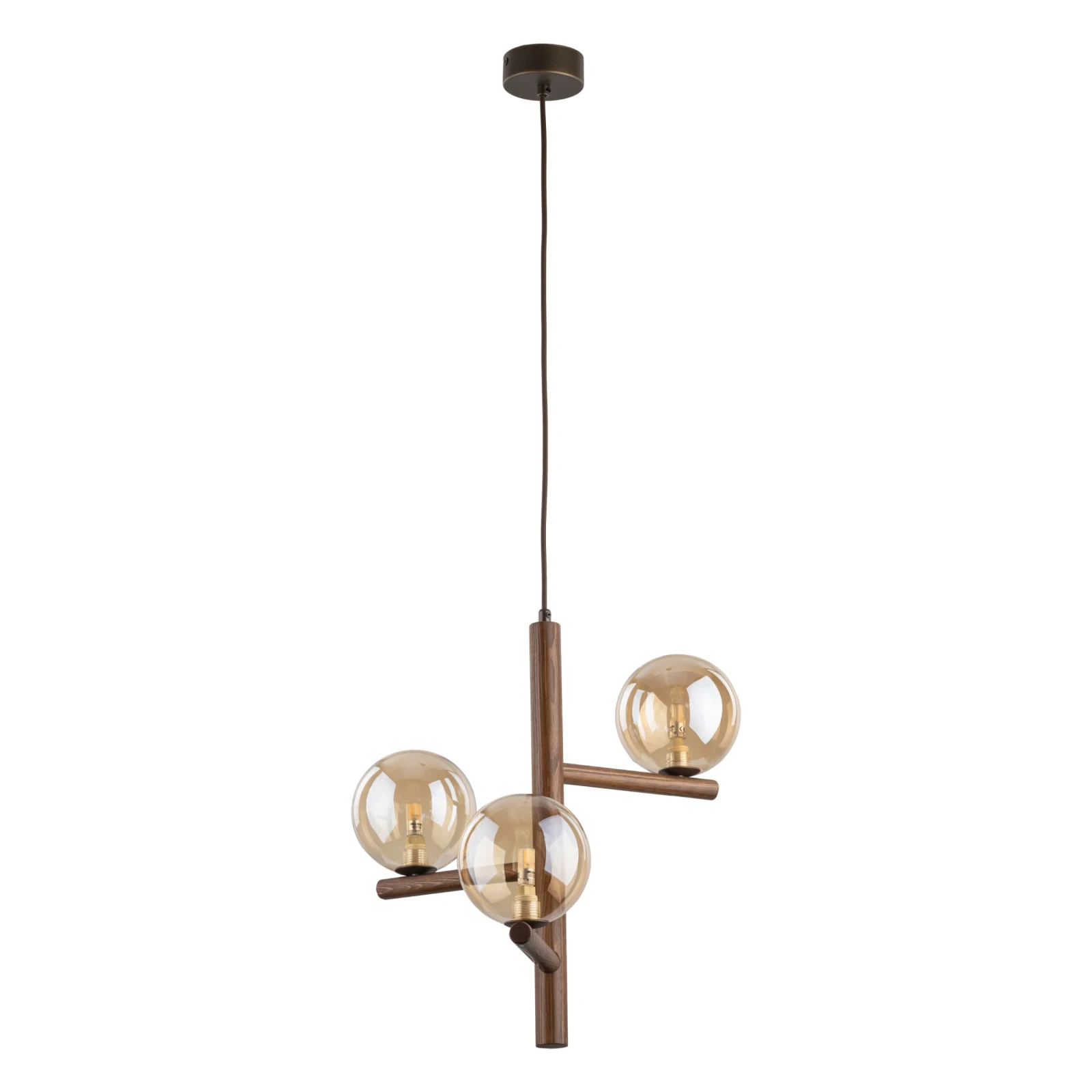 ESTERA WOOD pakabinamas šviestuvas 3xG9, rudas