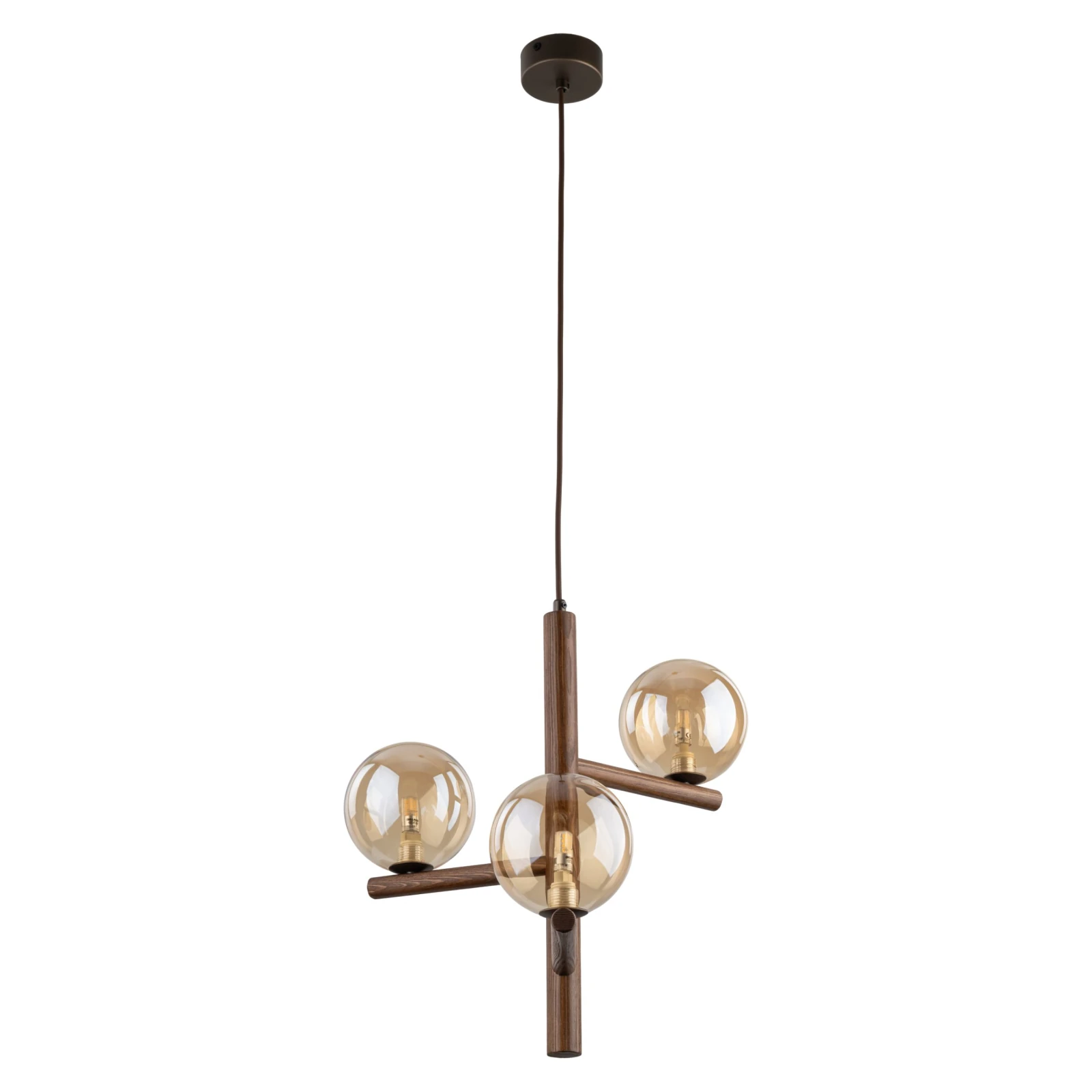 ESTERA WOOD pakabinamas šviestuvas 3xG9, rudas