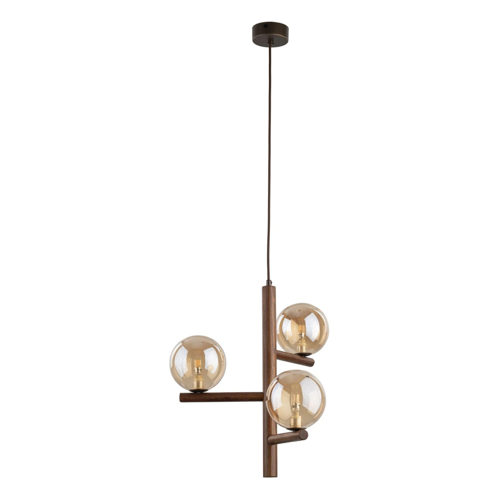ESTERA WOOD pakabinamas šviestuvas 3xG9, rudas