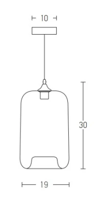 Grey Glass Cylinder Pendant Lamp E27 - Image 4