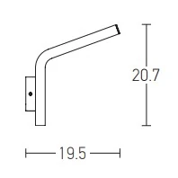 LED Outdoor Wall Lamp 9W – Curved, Black - Image 3