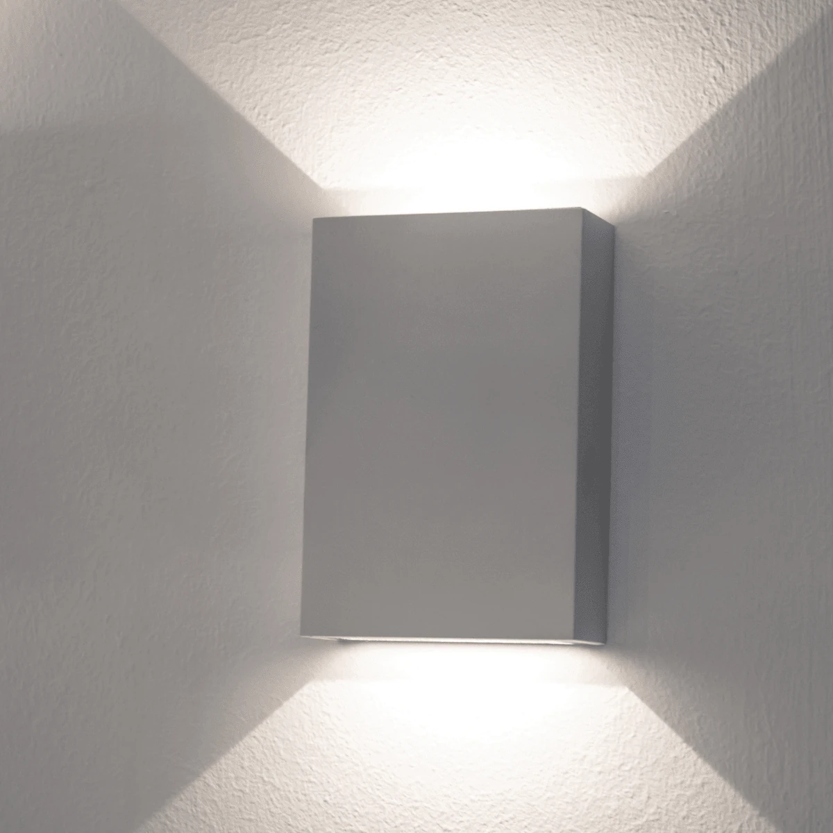 Rectangular White LED Wall Light 4W, Up/Down