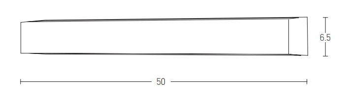 Rectangular Grey LED Wall Light 30W, Minimalist Design