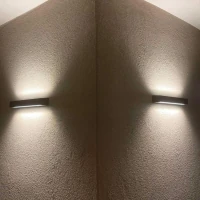 Rectangular Grey LED Wall Light 30W, Minimalist Design - Image 1