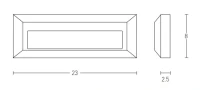 Rectangular Grey LED Outdoor Surface Wall Light 3W - Image 4