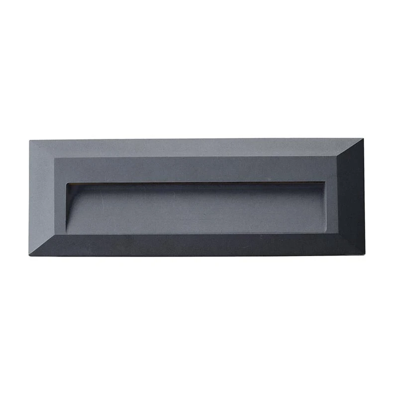 Rectangular Grey LED Outdoor Surface Wall Light 3W
