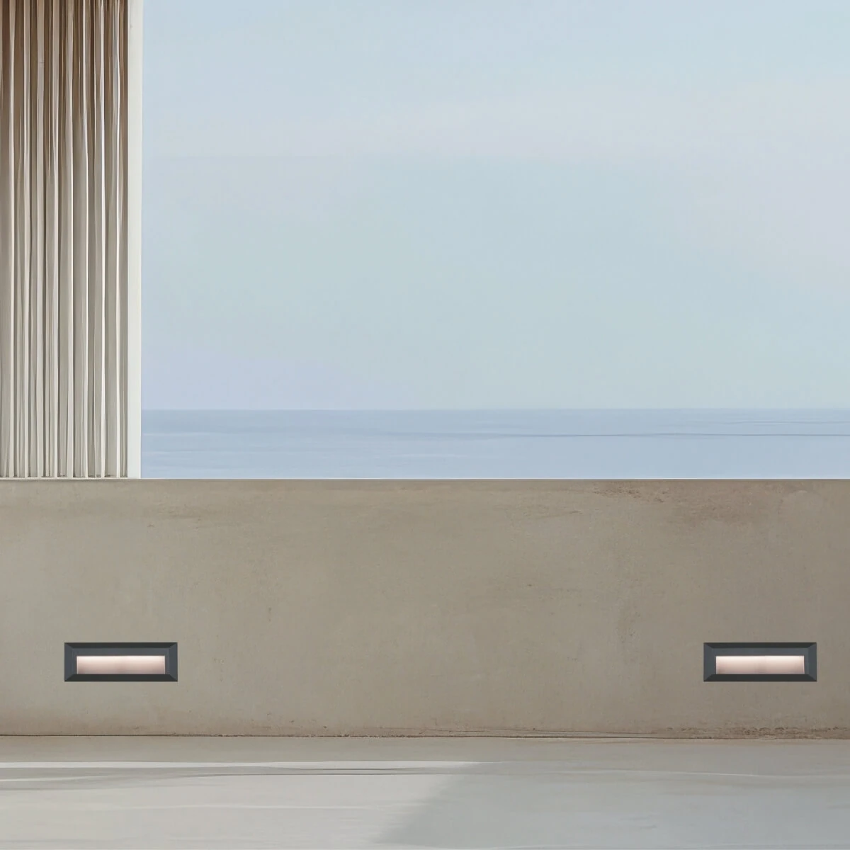 Rectangular Grey LED Outdoor Surface Wall Light 3W