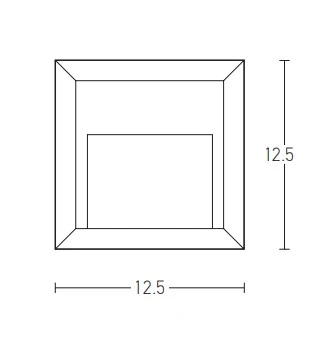 Minimalistinis Kvadratinis LED Sieninis Šviestuvas 2W, Pilkas