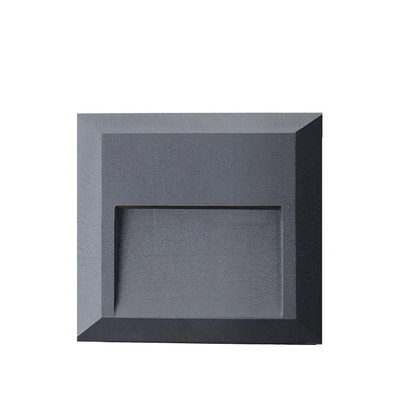 Minimalistinis Kvadratinis LED Sieninis Šviestuvas 2W, Pilkas
