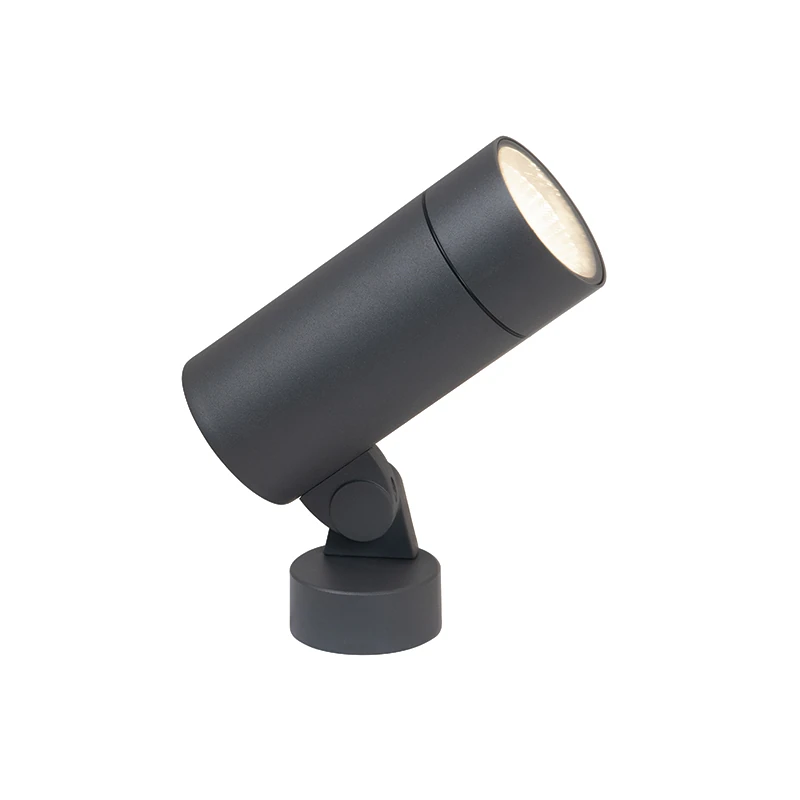 Adjustable Cylindrical LED Outdoor Spotlight 15W, Grey