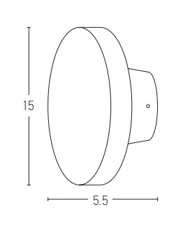 Outdoor LED Wall Light | Round, Grey, 12W