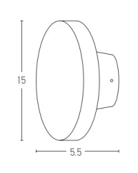 Outdoor LED Wall Light | Round, Grey, 12W - Image 5