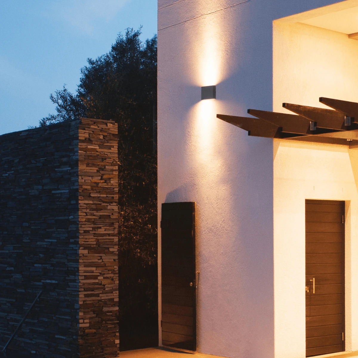 LED Up/Down Outdoor Wall Light, 6W Graphite Grey
