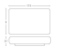 Graphite Rectangular LED Wall Light 12W, IP65 - Image 3