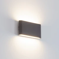 Graphite Rectangular LED Wall Light 12W, IP65 - Image 1