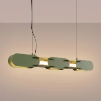 Pakabinamas šviestuvas 91 cm – linijinis, alyvuogių žalias, LED - Nuotrauka 1