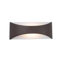 Dark Brown Curved LED Outdoor Wall Light - Image 2