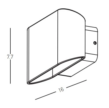 LED Outdoor Wall Light 11W 3000K IP54 Graphite