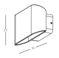 LED Outdoor Wall Light 11W 3000K IP54 Graphite - Image 4