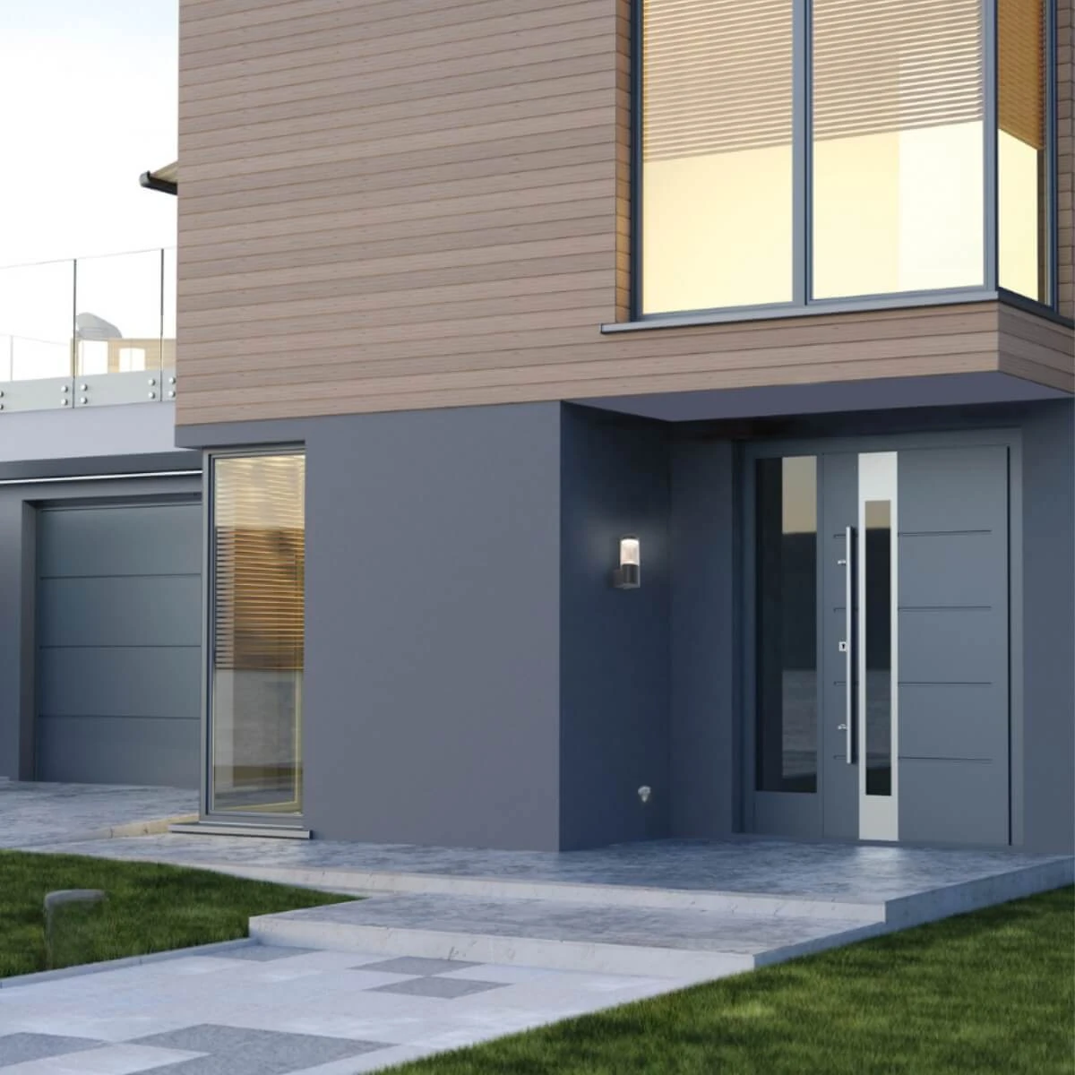Graphite Outdoor LED Wall Light