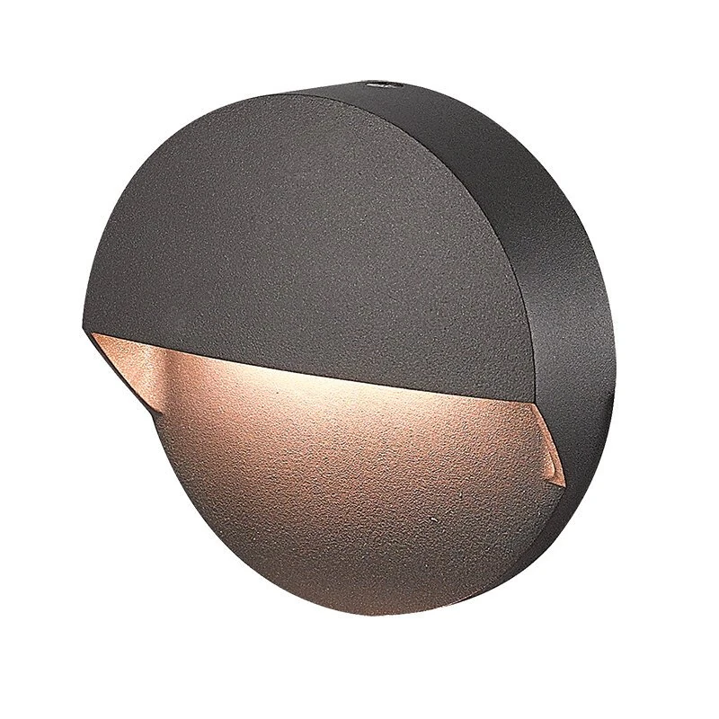 LED Outdoor Step Light, Graphite, Ø12cm, 2W 3000K IP65