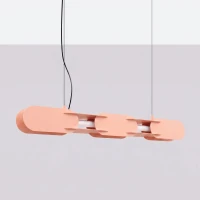 Pendant lamp 91 cm – linear, peach, DALI dimmable - Image 3