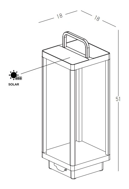 Graphite Portable Solar LED Lantern