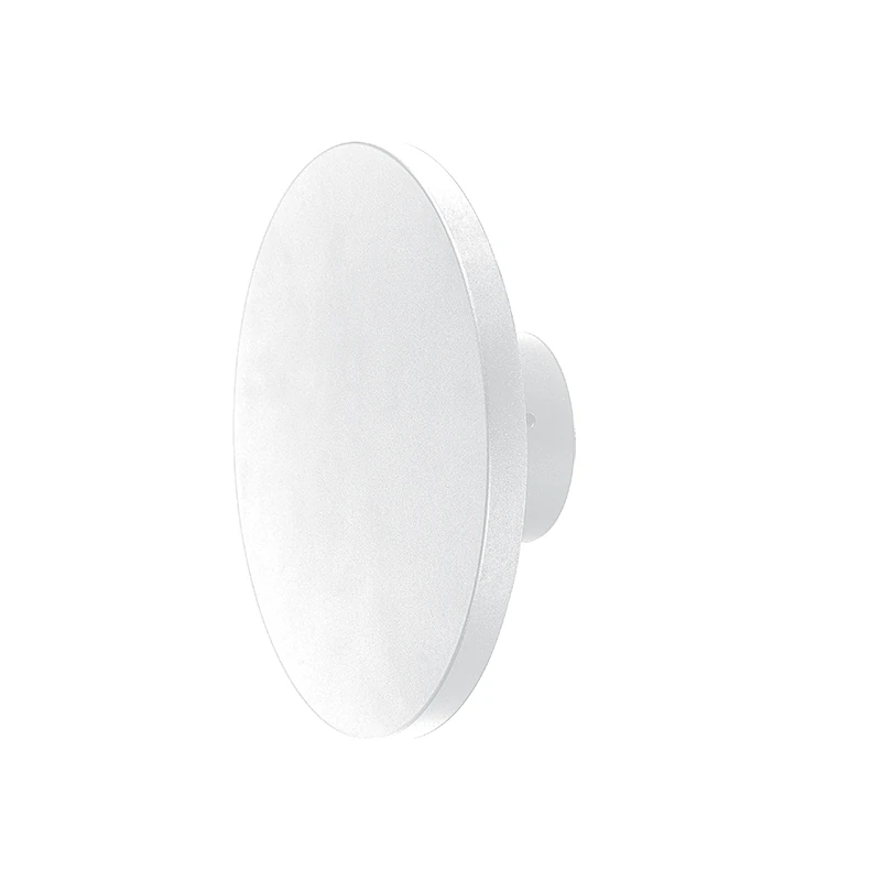Round LED Outdoor Wall Light, White