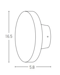 Round LED Outdoor Wall Light, Matt Black, IP65 - Image 4