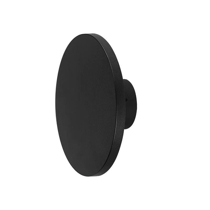 Round LED Outdoor Wall Light, Matt Black, IP65