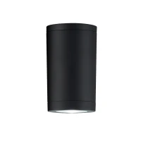 14cm Black Matt Outdoor Ceiling Light GU10 - Image 1