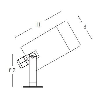 Black Outdoor Adjustable GU10 Spotlight, IP54