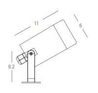 Black Outdoor Adjustable GU10 Spotlight, IP54 - Image 3