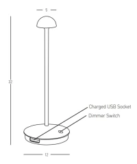 Nešiojamas LED Lauko Stalinis Šviestuvas, Smėlio Juoda, 32cm - Nuotrauka 6