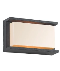 Lauko sieninis šviestuvas E27 IP54 grafito, 24x14x7 cm, 18W - Nuotrauka 1