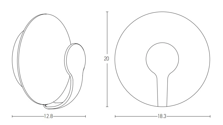 Round LED Outdoor Wall Light, Dark Brown & Sandy White