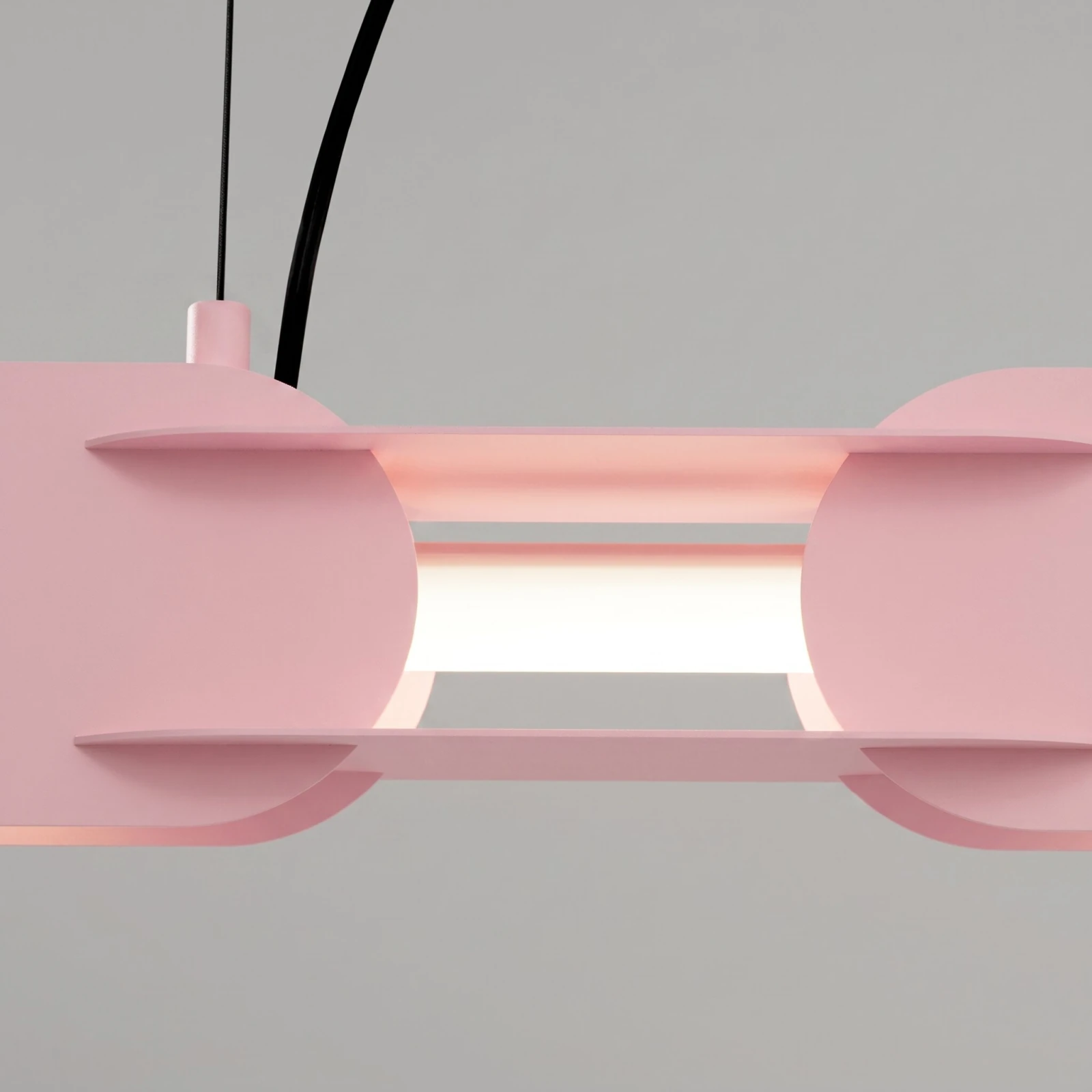 Pendant lamp 91 cm – linear, pink, Push Dimm/DALI