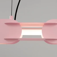Pendant lamp 91 cm – linear, pink, Push Dimm/DALI - Image 4