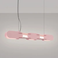 Pendant lamp 91 cm – linear, pink, Push Dimm/DALI - Image 1