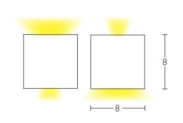 LED Outdoor Wall Light Up/Down Graphite 8x8x8 cm