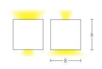LED Outdoor Wall Light Up/Down Graphite 8x8x8 cm - Image 2