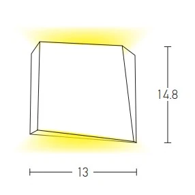 Geometric LED Outdoor Wall Light, Graphite