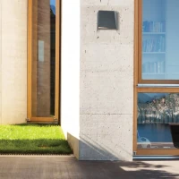 Geometric LED Outdoor Wall Light, Graphite - Image 1