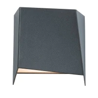 Geometric LED Outdoor Wall Light, Graphite - Image 2