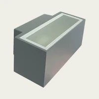 Graphite Outdoor Rectangular Wall Light E27 IP44 - Image 3