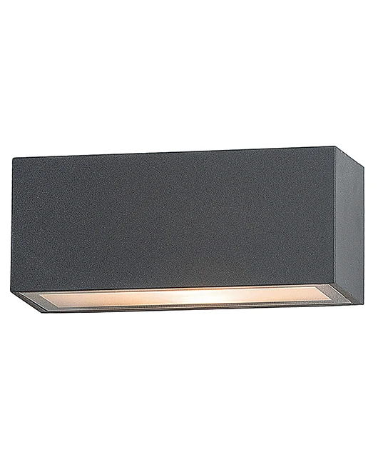 Graphite Outdoor Rectangular Wall Light E27 IP44