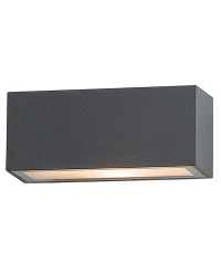 Graphite Outdoor Rectangular Wall Light E27 IP44 - Image 2