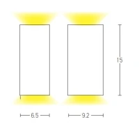 Matt White Outdoor Up/Down Wall Light IP54 - Image 4