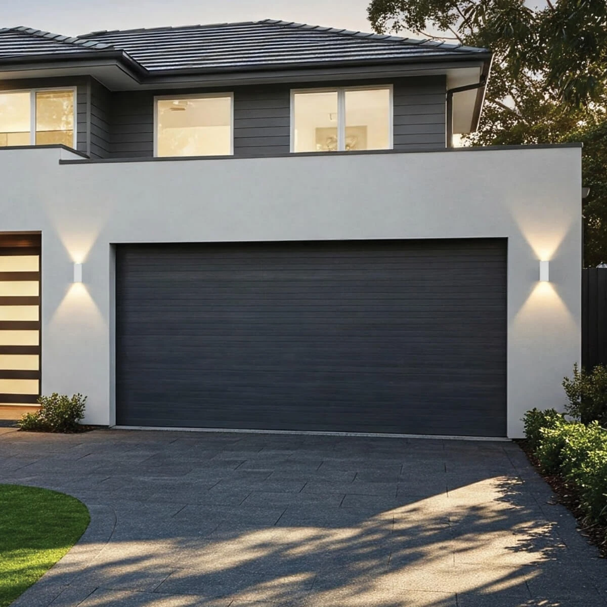 Matt White Outdoor Up/Down Wall Light IP54