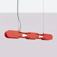 Pakabinamas LED šviestuvas 91 cm – linijinis, raudonas, DALI dimeriuojamas - Nuotrauka 3